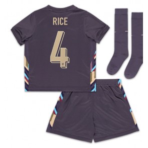 Lacne Dětský Futbalové dres Anglicko Declan Rice #4 ME 2024 Krátky Rukáv - Preč (+ trenírky)